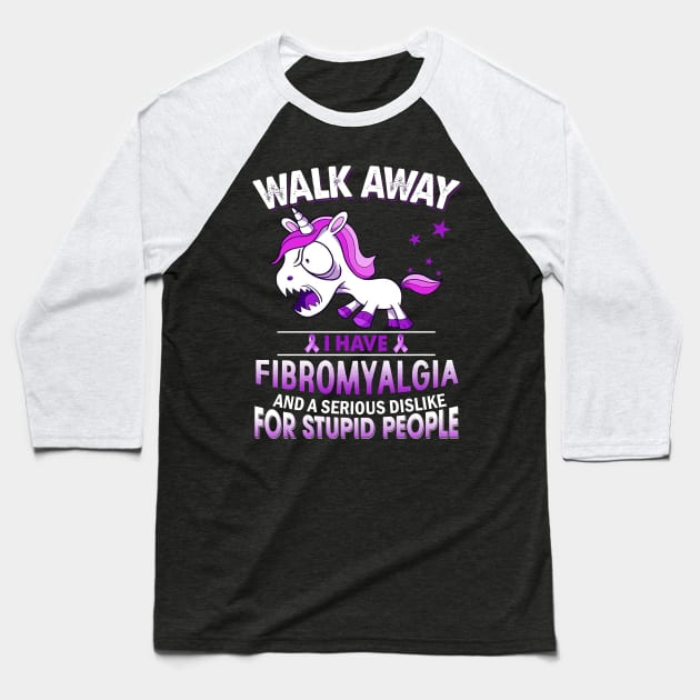funny fibromyalgia grumpy unicorn warrior Baseball T-Shirt by TeesCircle